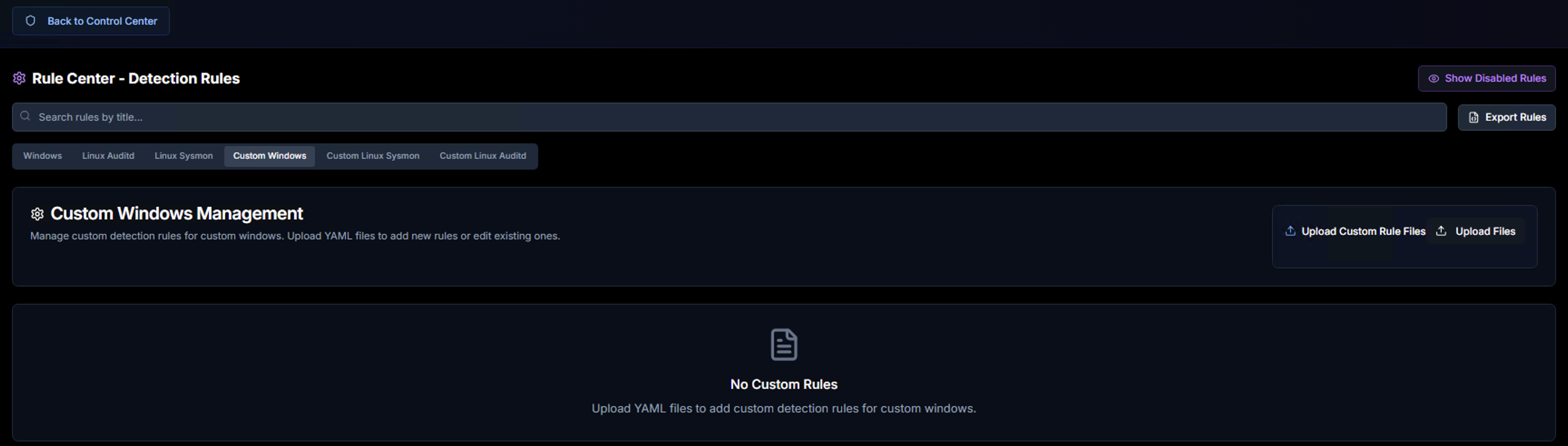 Custom Windows Rules