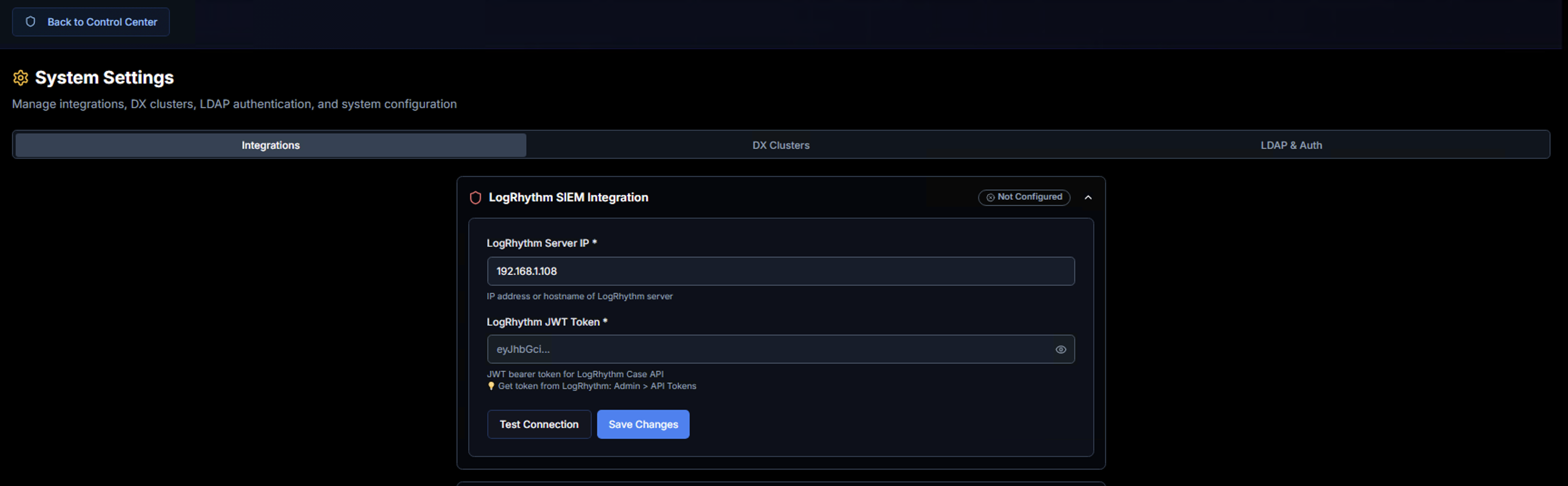 LogRhythm SIEM Integration